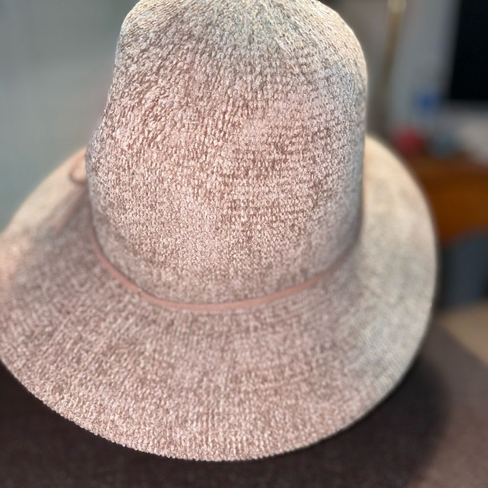 BOHO CHIC A NEW DAY  WOMENS CHENILLE FEDORA PANAMA HAT TAN - Picture 5 of 10